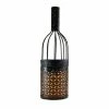 LUMABASE Metal Lantern - Black Wine Bottle with Battery Operated Candle -Cheap Garden Center Store blacks lumabase citronella candles torches 91801 64 1000
