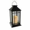LUMABASE 5.5 in. x 11 in. Solar Black Design Lantern -Cheap Garden Center Store blacks lumabase citronella candles torches 94201 64 1000