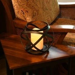 LUMABASE Metal Lantern with Battery Operated Candle- Black Banded 8 LUMABASE Metal Lantern with Battery Operated Candle- Black Banded -Cheap Garden Center Store blacks lumabase citronella candles torches 99203 4f 1000