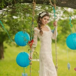 LUMABASE Multi Size Bluebell Paper Lanterns (6-Count) -Cheap Garden Center Store blues lumabase outdoor lanterns 72506 4f 1000