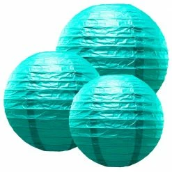 LUMABASE Multi Size Bluebell Paper Lanterns (6-Count)