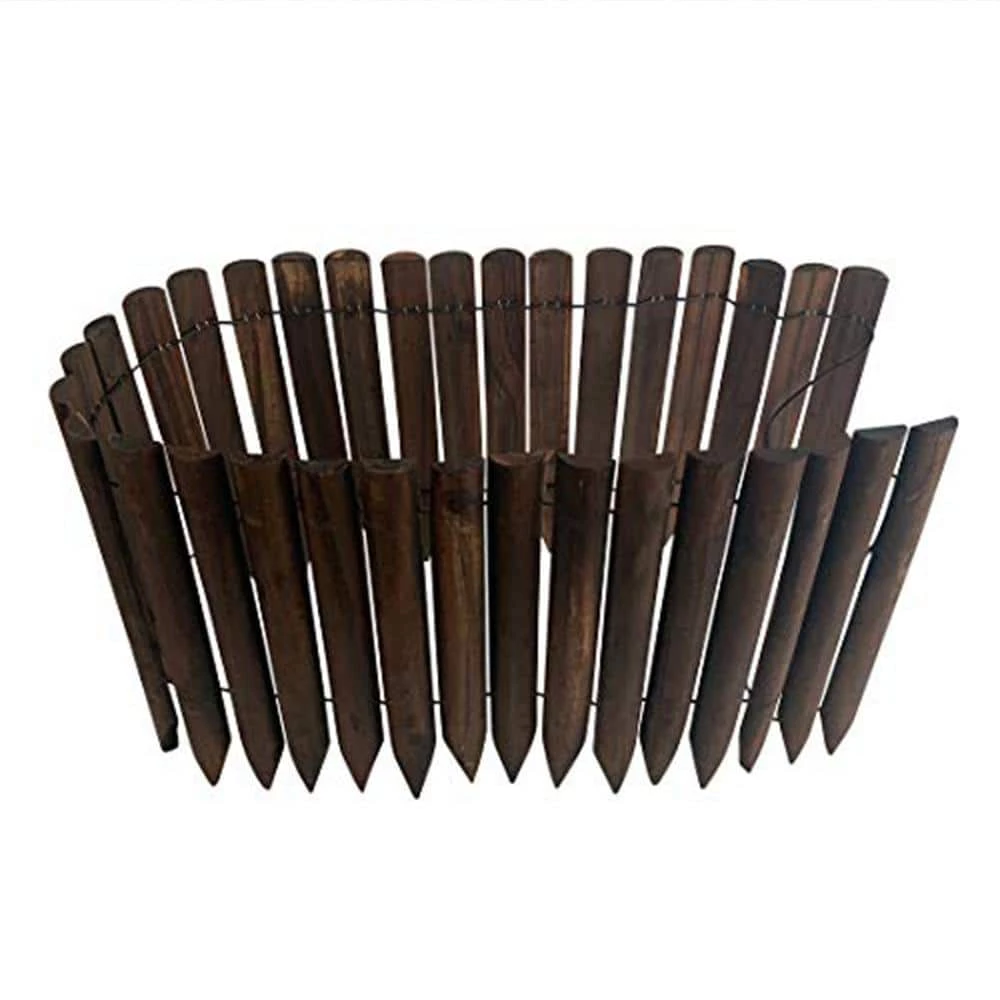 Worth Garden 48 in. L x 12 in. Tall Wooden Landscape Border Edging 7 Worth Garden 48 in. L x 12 in. Tall Wooden Landscape Border Edging - Image 5