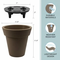 Worth Garden 12 in. Dia x 12 in. H Brown Self-Watering Plastic Round Planter Pots with Liners (2-Pack) 10 Worth Garden 12 in. Dia x 12 in. H Brown Self-Watering Plastic Round Planter Pots with Liners (2-Pack) -Cheap Garden Center Store brown smooth worth garden plant pots g728a05 4f 1000