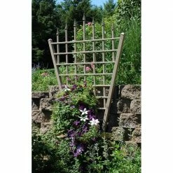 Dura-Trel 94 in. x 58 in. Mocha Vinyl PVC Estate Trellis