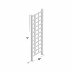 Dura-Trel 75 in. x 22 in. Mocha Vinyl PVC Elmwood Trellis -Cheap Garden Center Store browns tans dura trel garden trellises 11190m c3 1000
