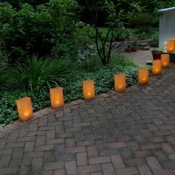 LUMABASE Plastic Luminaria Lanterns in Tan (Set of 10) -Cheap Garden Center Store browns tans lumabase citronella candles torches 31912 1f 1000