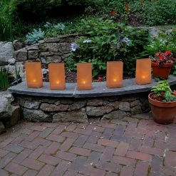 LUMABASE Plastic Luminaria Lanterns in Tan (Set of 10) -Cheap Garden Center Store browns tans lumabase citronella candles torches 31912 4f 1000
