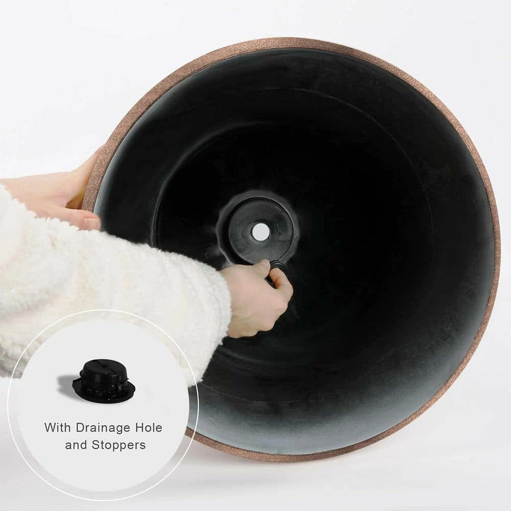 Worth Garden 15 in. (Dia) x 22 in. (H) Gold Color Plastic Urn Planter (2-Pack) 5 Worth Garden 15 in. (Dia) x 22 in. (H) Gold Color Plastic Urn Planter (2-Pack) - Image 3