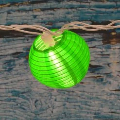 LUMABASE Nylon Lantern String Lights in Green -Cheap Garden Center Store greens lumabase citronella candles torches 76601 1f 1000