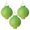 LUMABASE Battery Operated Paper Lantern in Green (3-Count) -Cheap Garden Center Store greens lumabase citronella candles torches 79603 64 1000