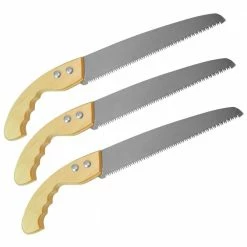 Jameson 11 in. Tri-Cut Straight Blade Hand Pruning Saw with Wood Handle (3-Pack)