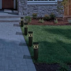 LUMABASE Solar Powered Garden Tabletop/Pathway Lights - Black Window (set of 4) -Cheap Garden Center Store lumabase decorative garden stakes 63604 1f 1000