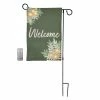 LUMABASE Lighted Outdoor Banner with Garden Flag Stand - Welcome -Cheap Garden Center Store lumabase flagpole kits 17301 64 1000