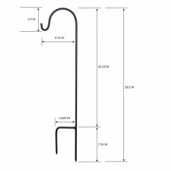 LUMABASE 30 in. Black Shepherd's Hook (2-Count) -Cheap Garden Center Store lumabase shepherd s hooks 91402 1f 1000