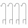 LUMABASE 3 in. x 18 in. Black Metal Shepherd's Hook (4-Pack) -Cheap Garden Center Store lumabase shepherd s hooks 91504 64 1000