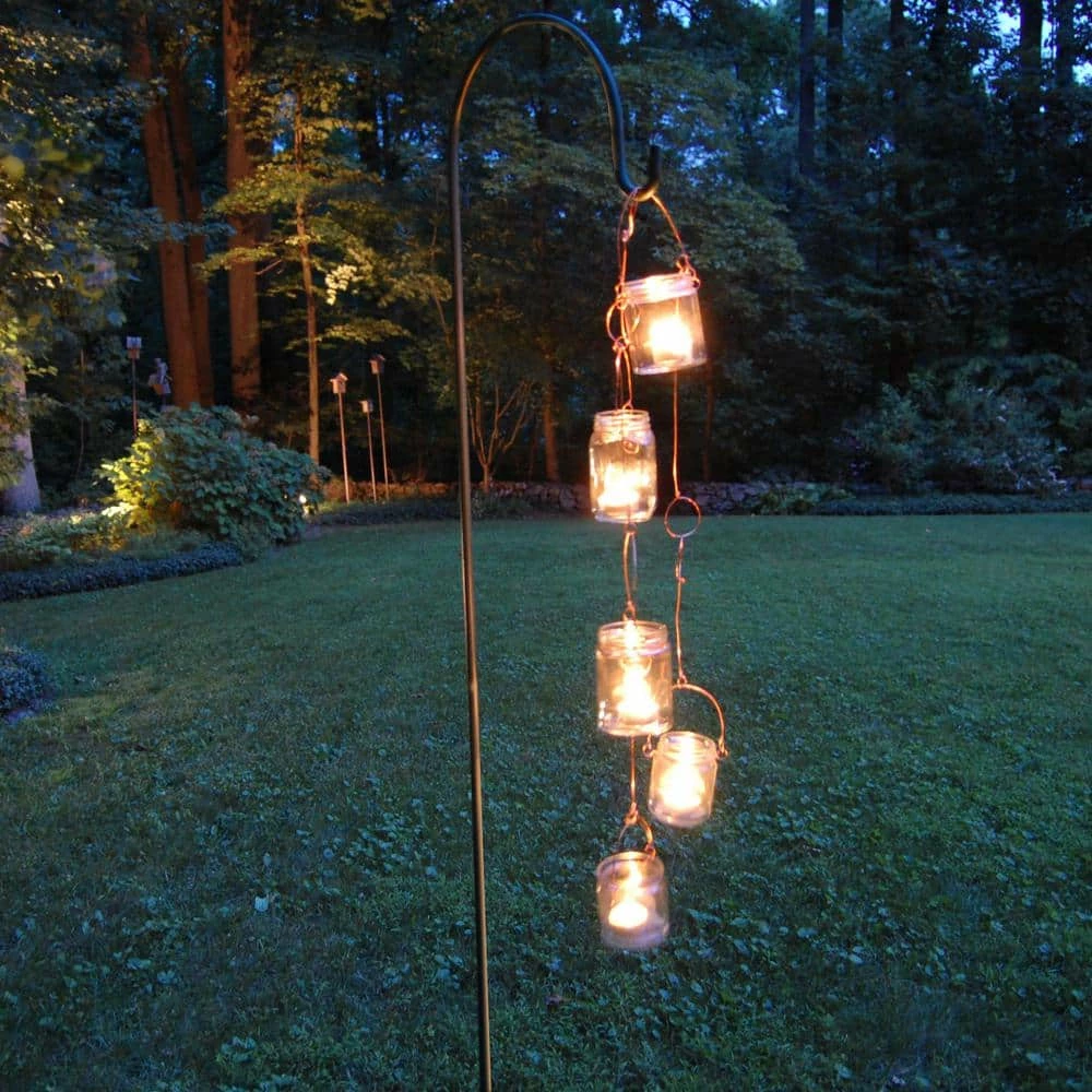 LUMABASE 48 in. Black Metal Shepard's Hook 6 LUMABASE 48 in. Black Metal Shepard's Hook - Image 4