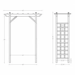 Dura-Trel 85 in. x 64 in. x 28 in. Mocha Vinyl PVC Providence Arbor -Cheap Garden Center Store mocha dura trel arbors 11178m 44 1000