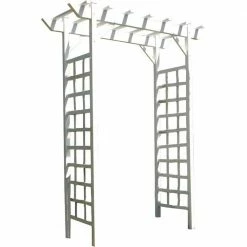 Dura-Trel 85 in. x 64 in. x 28 in. Mocha Vinyl PVC Providence Arbor