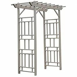 Dura-Trel 85 in. x 72 in. x 41 in. Mocha Vinyl PVC Wellington Arbor