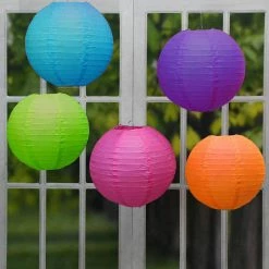 LUMABASE 10 in. Round Multi Color Paper Lanterns (5-Count) 11 LUMABASE 10 in. Round Multi Color Paper Lanterns (5-Count) -Cheap Garden Center Store multi lumabase citronella candles torches 78905 1f 1000