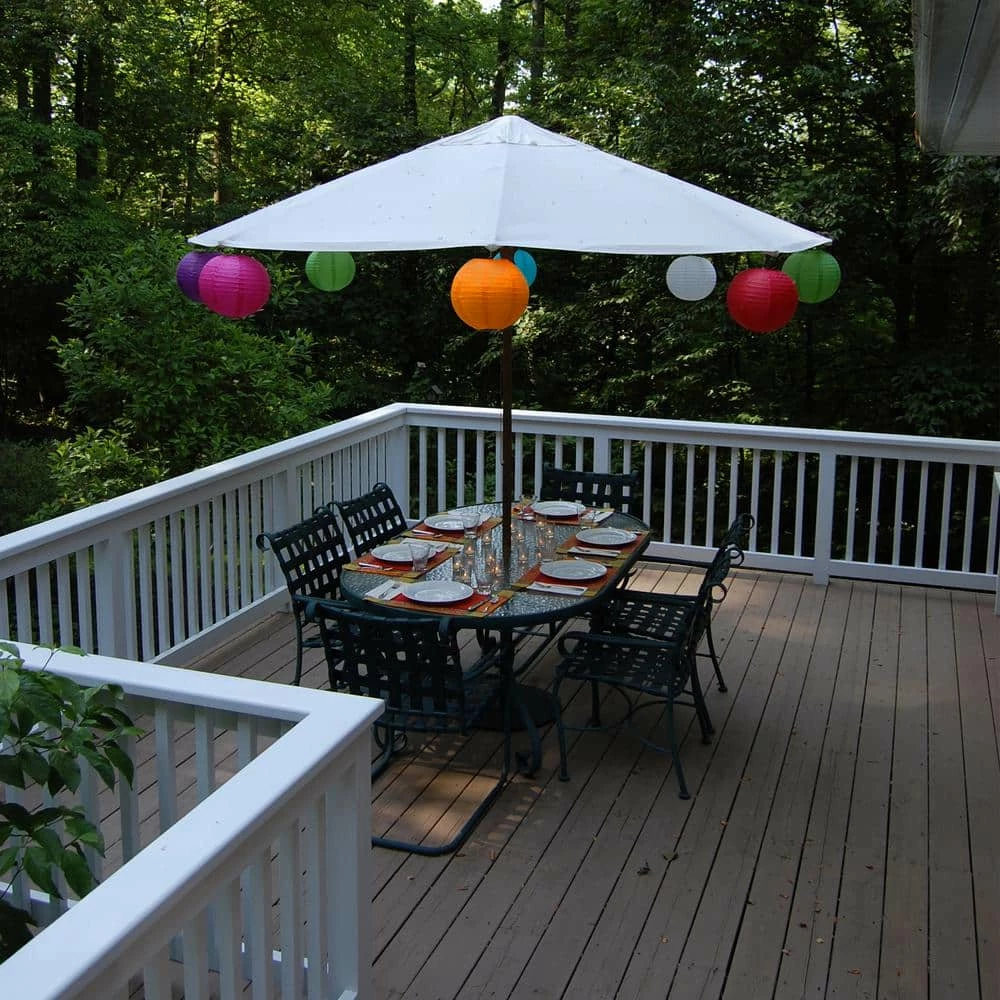 LUMABASE 10 in. Round Multi Color Paper Lanterns (5-Count) 7 LUMABASE 10 in. Round Multi Color Paper Lanterns (5-Count) - Image 5