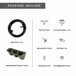 Worth Garden Olive Green Plastic 36-Pockets Self-Watering Vertical-Wall Garden Planters (12 Sets of 3) -Cheap Garden Center Store olive green glossy worth garden vertical garden planters g707a00 1f 1000