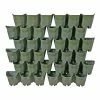 Worth Garden Olive Green Plastic 36-Pockets Self-Watering Vertical-Wall Garden Planters (12 Sets of 3) -Cheap Garden Center Store olive green glossy worth garden vertical garden planters g707a00 64 1000