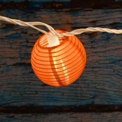 LUMABASE Nylon Lantern String Lights in Orange -Cheap Garden Center Store oranges peaches lumabase citronella candles torches 76201 44 1000
