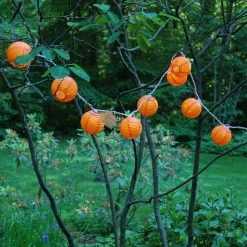 LUMABASE Nylon Lantern String Lights in Orange -Cheap Garden Center Store oranges peaches lumabase citronella candles torches 76201 fa 1000