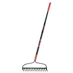 Razor-Back 60.75 in. Fiberglass Handle15-Tine Forged Steel Bow Rake