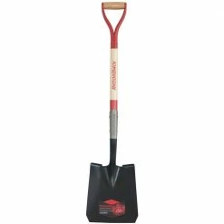 Razor-Back 23.5 in. Wood D-Handle Square Point Shovel