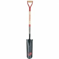 Razor-Back 23.5 in. Wood D-Handle Steel Blade Drain Spade