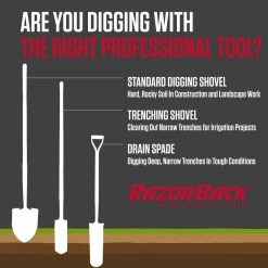 Razor-Back 47 in. Fiberglass Handle Digging Shovel 10 Razor-Back 47 in. Fiberglass Handle Digging Shovel -Cheap Garden Center Store razor back shovels 45000 a0 1000