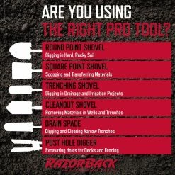 Razor-Back 48 in. Wood Handle Trenching Shovel -Cheap Garden Center Store razor back shovels 47025 1d 1000