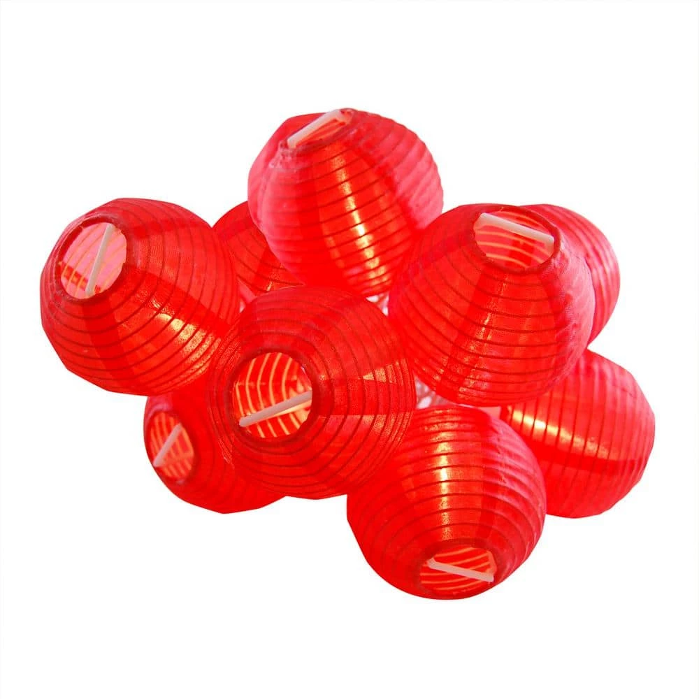 LUMABASE Nylon Lantern String Lights in Red 3 LUMABASE Nylon Lantern String Lights in Red