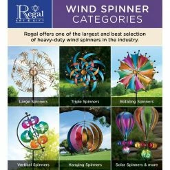 Regal 24 in. Rotating Kinetic Stake - Copper Petals -Cheap Garden Center Store regal wind spinners 11751 1f 1000