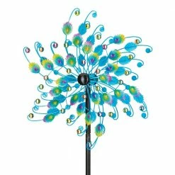 Regal 24 in. Rotating Wind Spinner Jeweled Peacock
