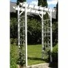 Dura-Trel 64 in. W x 85 in. H x 28 in. D White Vinyl PVC Providence Arbor -Cheap Garden Center Store white dura trel arbors 11178 64 1000