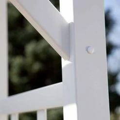 Dura-Trel 64 in. W x 85 in. H x 28 in. D White Vinyl PVC Providence Arbor -Cheap Garden Center Store white dura trel arbors 11178 c3 1000