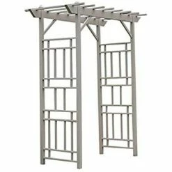 Dura-Trel 85 in. H X 72 in. W White Vinyl PVC Wellington Arbor -Cheap Garden Center Store white dura trel arbors 11179 4f 1000