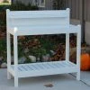 Dura-Trel 48 in. W x 19.5 in. D x 49 in. White Vinyl Greenfield Potting Bench -Cheap Garden Center Store white dura trel potting benches and tables 11203 64 1000