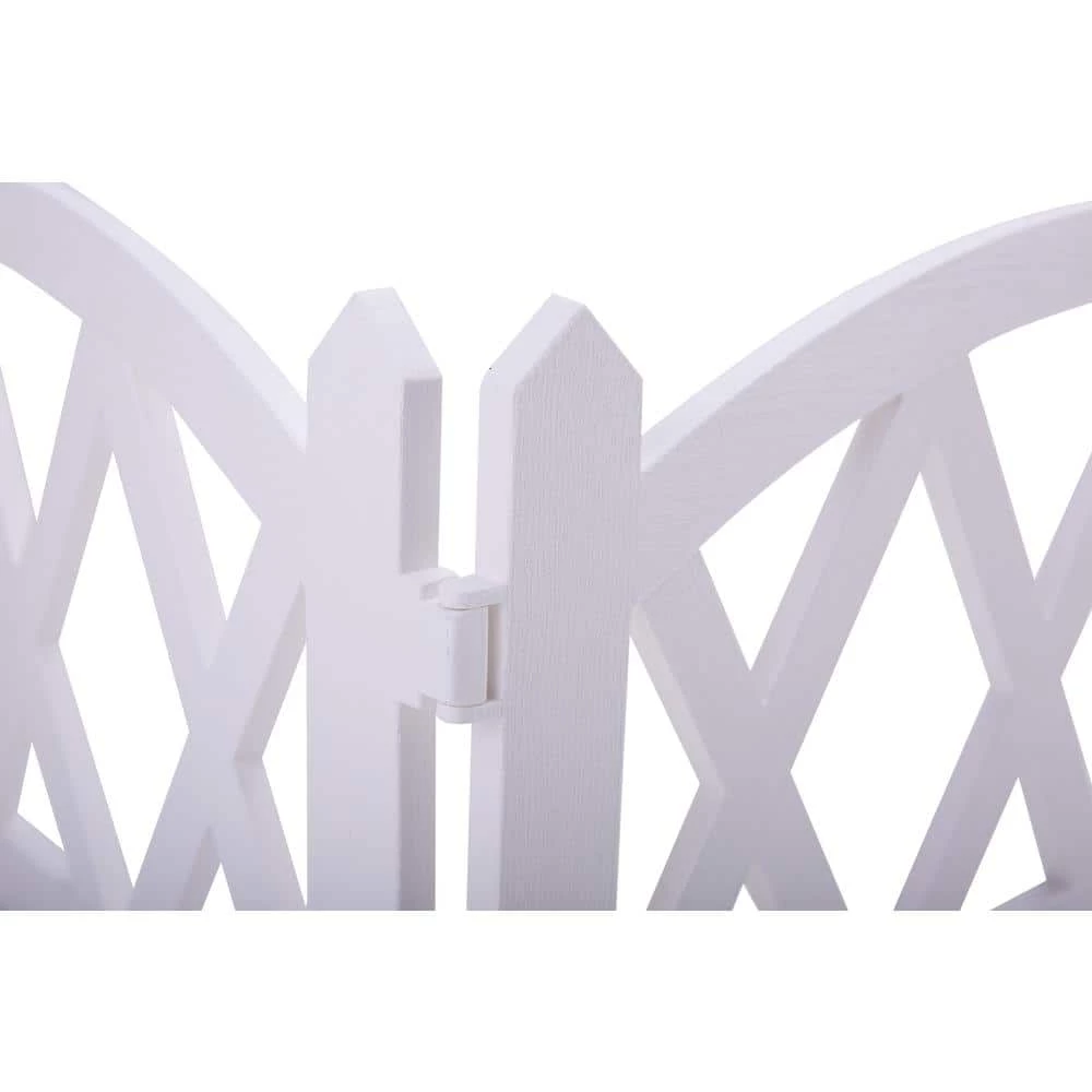 Worth Garden 4-Panel White Plastics Fence 6 Worth Garden 4-Panel White Plastics Fence - Image 4