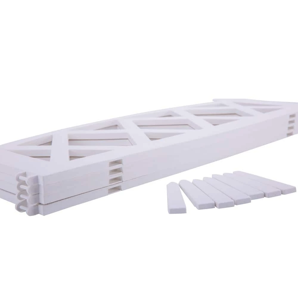 Worth Garden 4-Panel White Plastics Fence 5 Worth Garden 4-Panel White Plastics Fence - Image 3