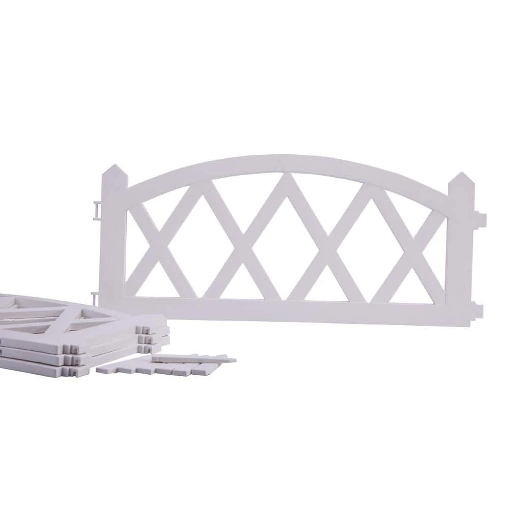 Worth Garden 4-Panel White Plastics Fence 4 Worth Garden 4-Panel White Plastics Fence - Image 2