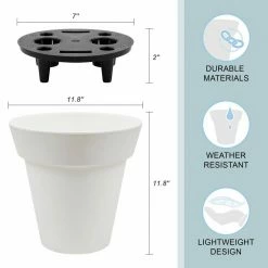 Worth Garden 12 in. Dia x 12 in. H White Self-Watering Plastic Round Planter Pots with Liners (2-Pack) 10 Worth Garden 12 in. Dia x 12 in. H White Self-Watering Plastic Round Planter Pots with Liners (2-Pack) -Cheap Garden Center Store white smooth worth garden plant pots g728a03 4f 1000