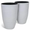 Worth Garden 14 in. Dia x 21 in. H White Plastic Round Tall Planter (2-Pack) 1 Worth Garden 14 in. Dia x 21 in. H White Plastic Round Tall Planter (2-Pack) -Cheap Garden Center Store white worth garden plant pots g944a02 64 1000