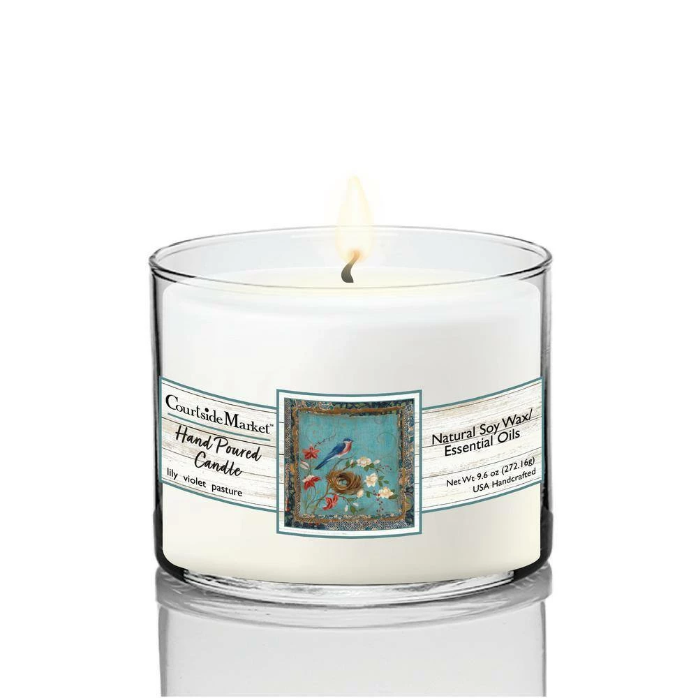 Courtside Market Feather Chic I Circular Candle Glass 9.6 oz. 5 Courtside Market Feather Chic I Circular Candle Glass 9.6 oz. - Image 3