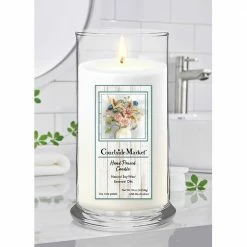 Courtside Market Hydrangea Retreat Status Candle Glass 18 oz. -Cheap Garden Center Store whites courtside market outdoor lanterns can ff2454 18s 31 1000