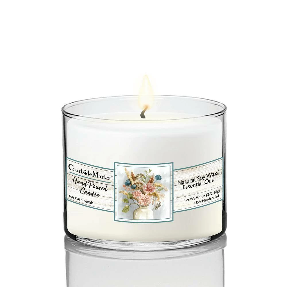 Courtside Market Hydrangea Circular Candle Glass 9.6 oz. 5 Courtside Market Hydrangea Circular Candle Glass 9.6 oz. - Image 3