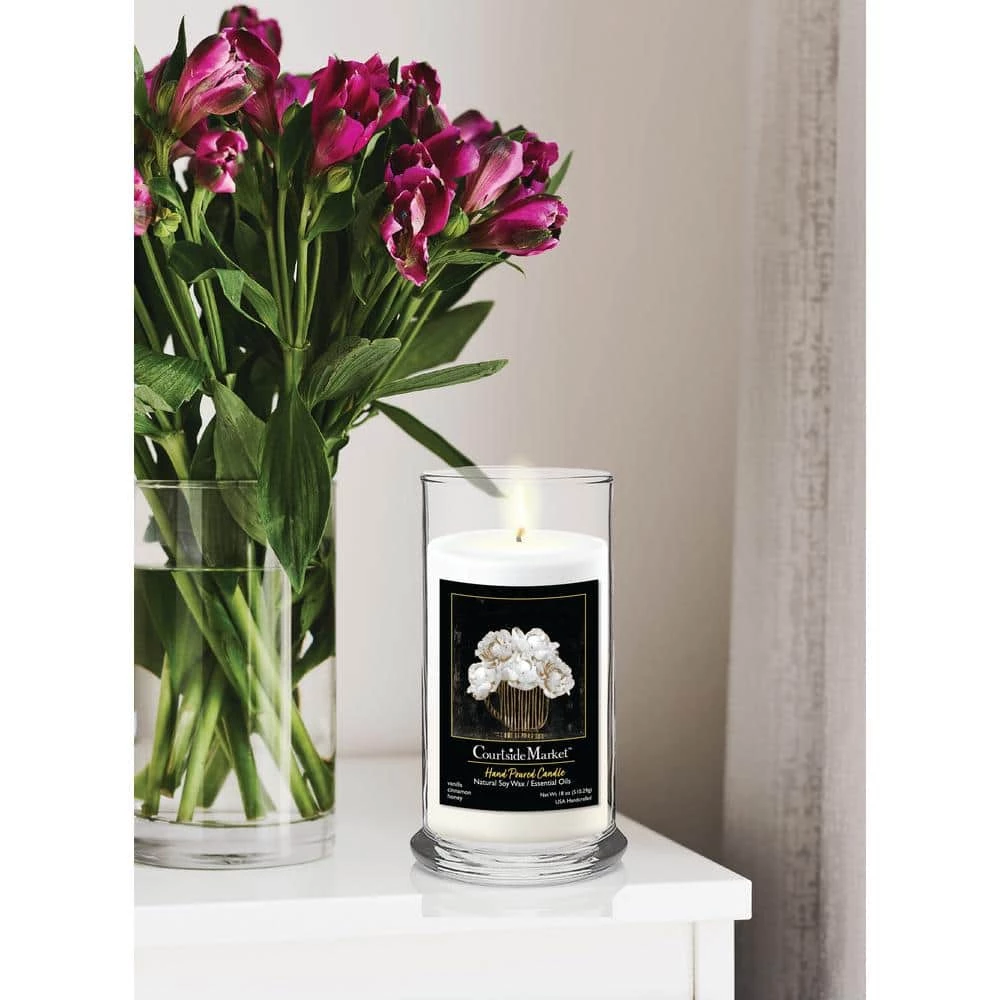Courtside Market Peony I Status Candle Glass 18 oz. 3 Courtside Market Peony I Status Candle Glass 18 oz.